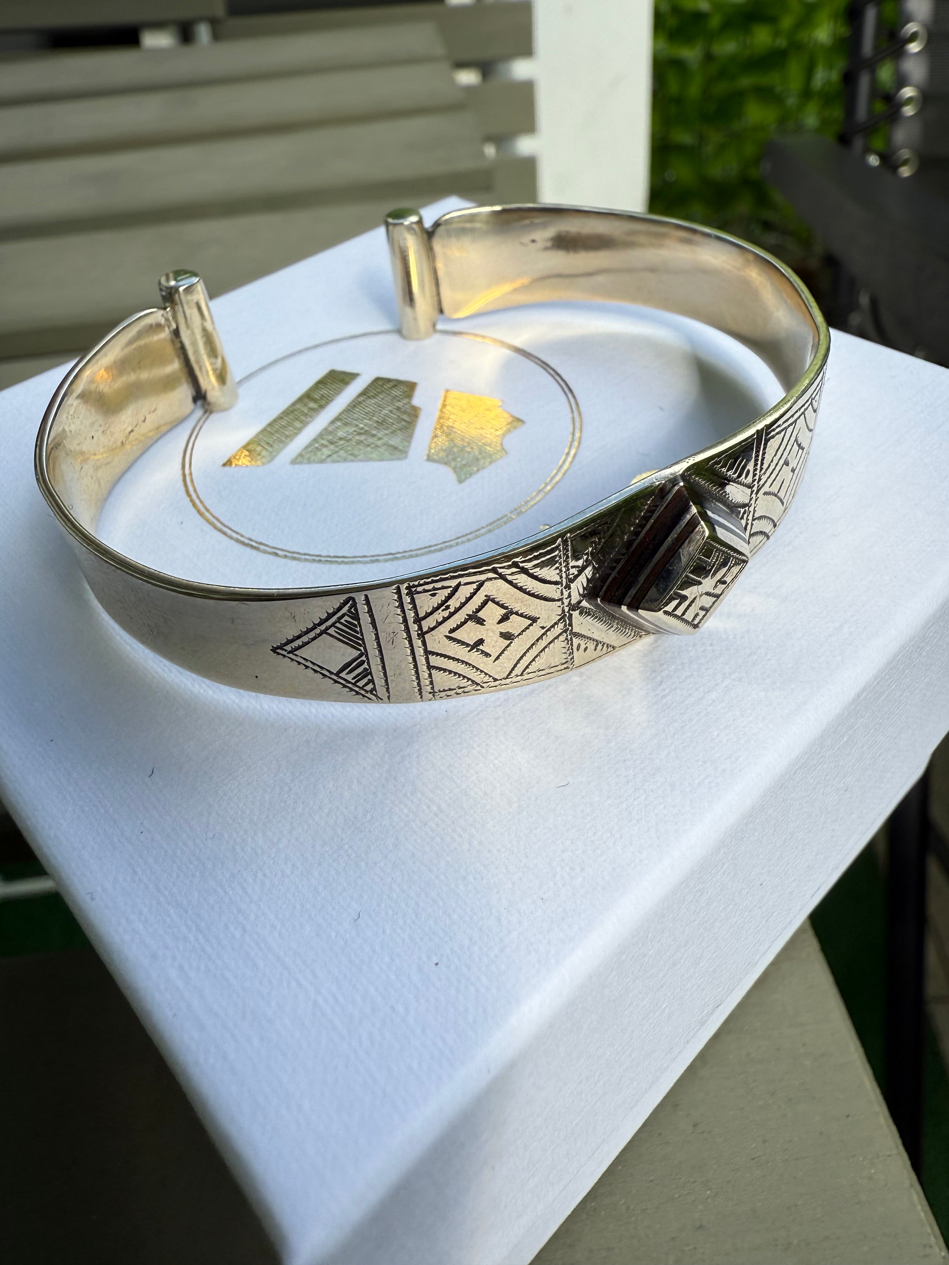 Bracelet Homme " Prince Touareg  " Couleur Argent | Bijoux d'exception | Paris