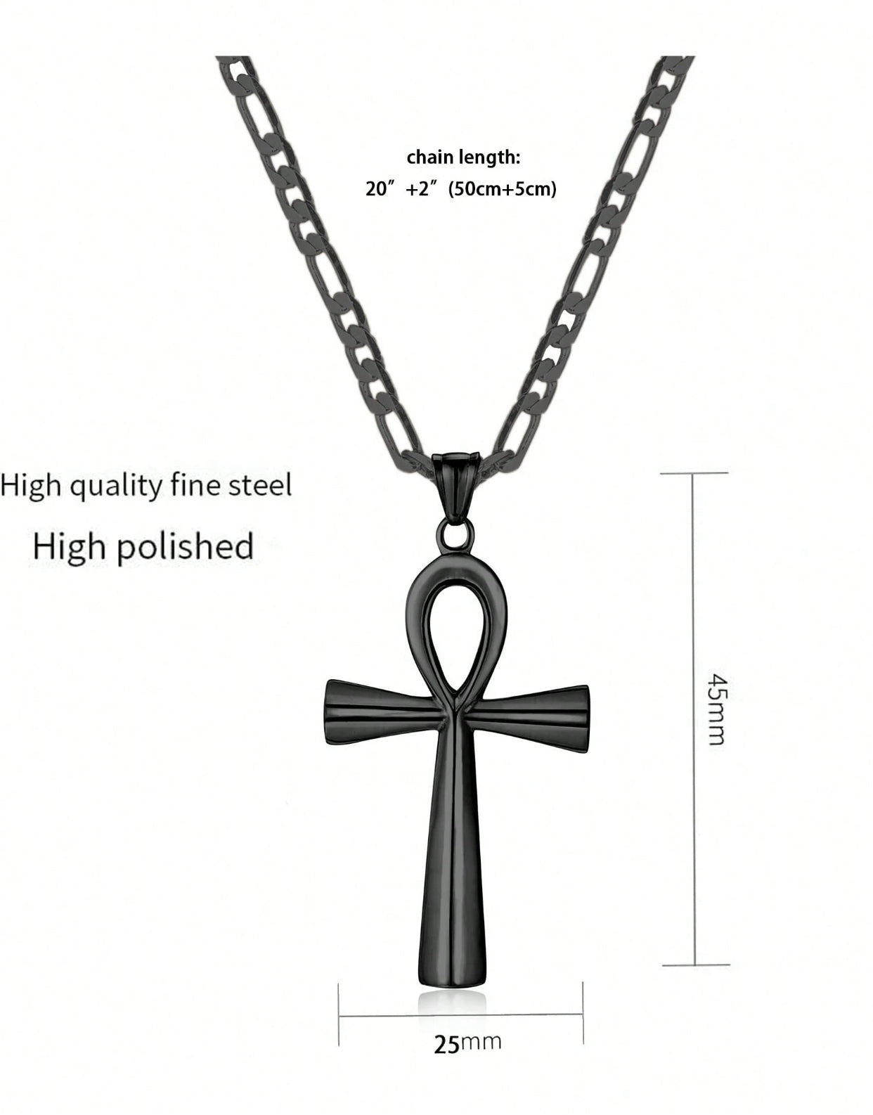 Collier « Big Ankh » Couleur Noir | Bijoux d'exception | Paris