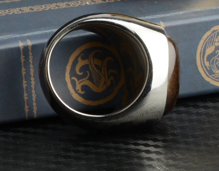 Bague homme " Big Tiger Eye " Couleur Argent | Bijoux d'exception | Paris