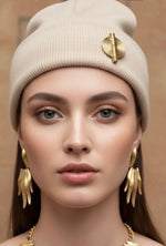 « Bonnet Akan» Beige | Bijoux d'exception | Paris