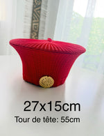 Cap « Zulu » Rouge| Petit modèle | Bijoux d'exception | Paris