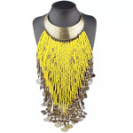 Collier "Zoulou" jaune | Bijoux d'exception | Paris