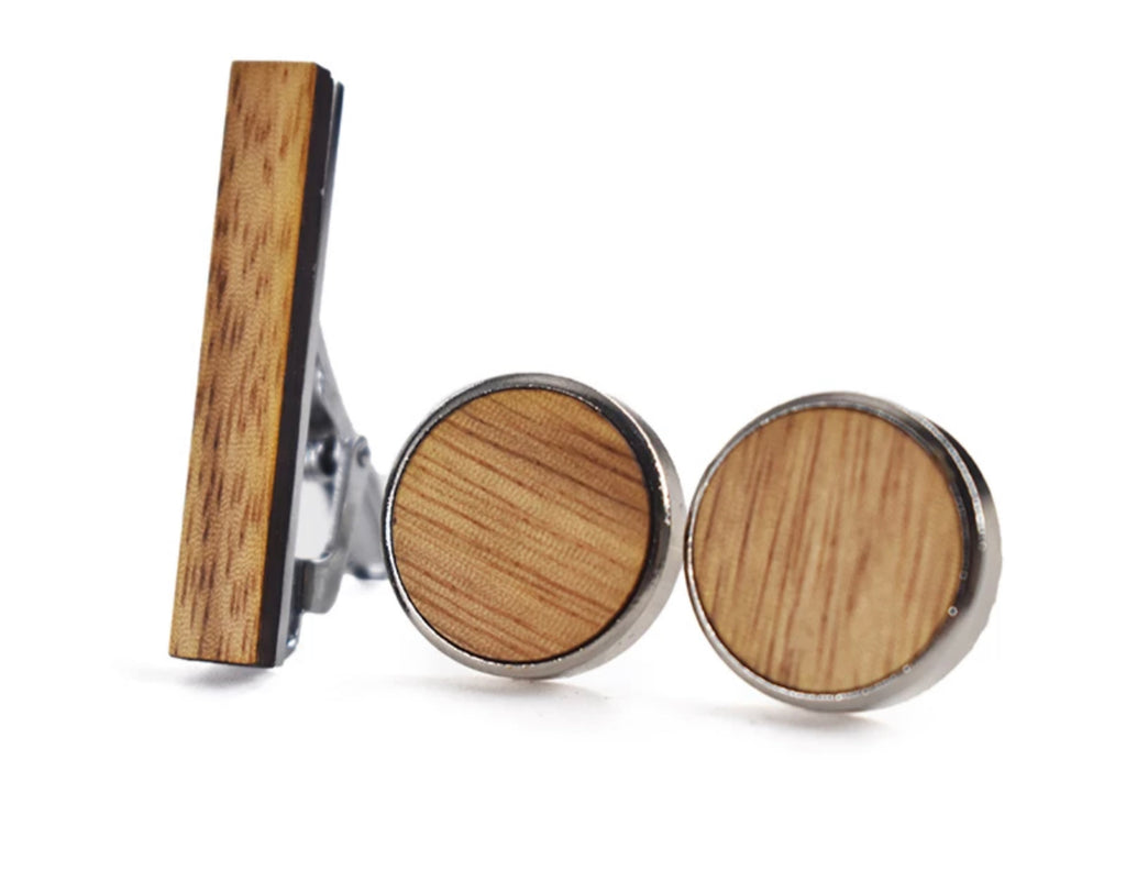 Ensemble Boutons de manchette Homme "King Wood" | Bijoux d'exception | Paris