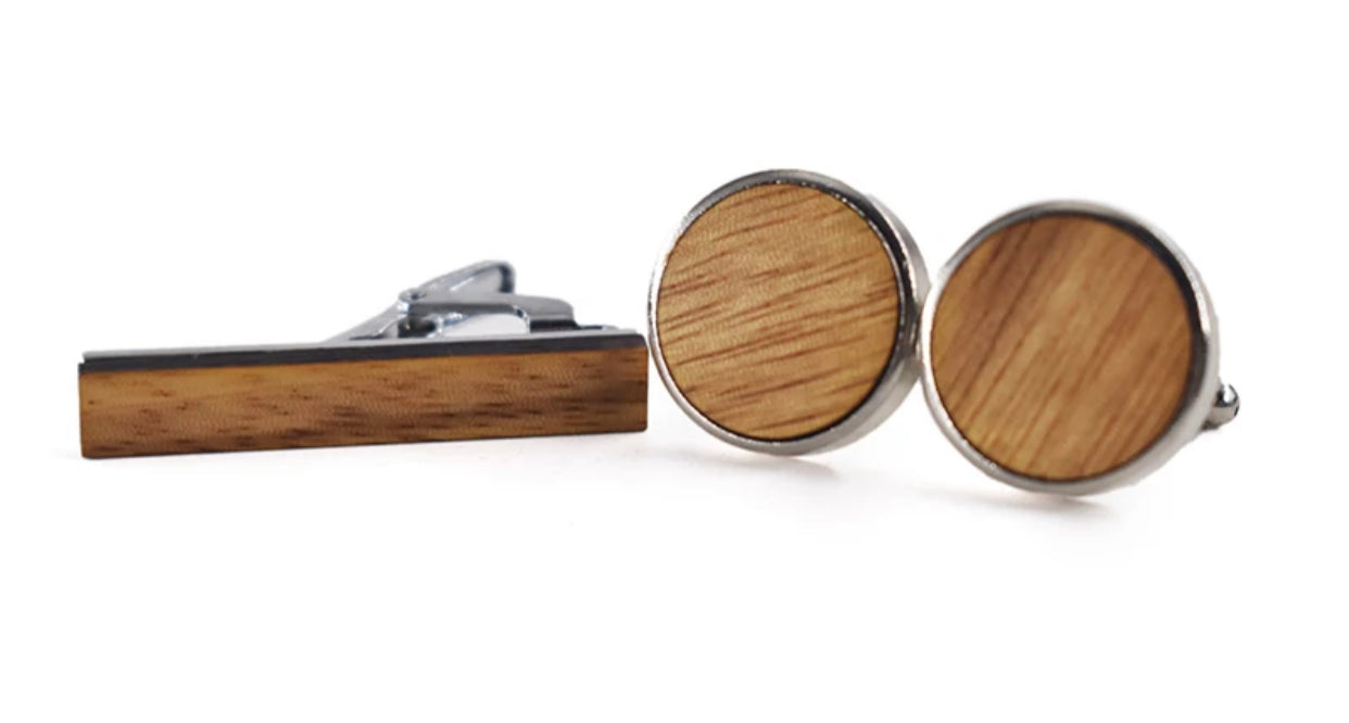 Ensemble Boutons de manchette Homme "King Wood" | Bijoux d'exception | Paris