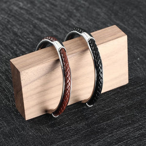 Bracelet Homme « Leather King » Noir | Bijoux d'exception | Paris