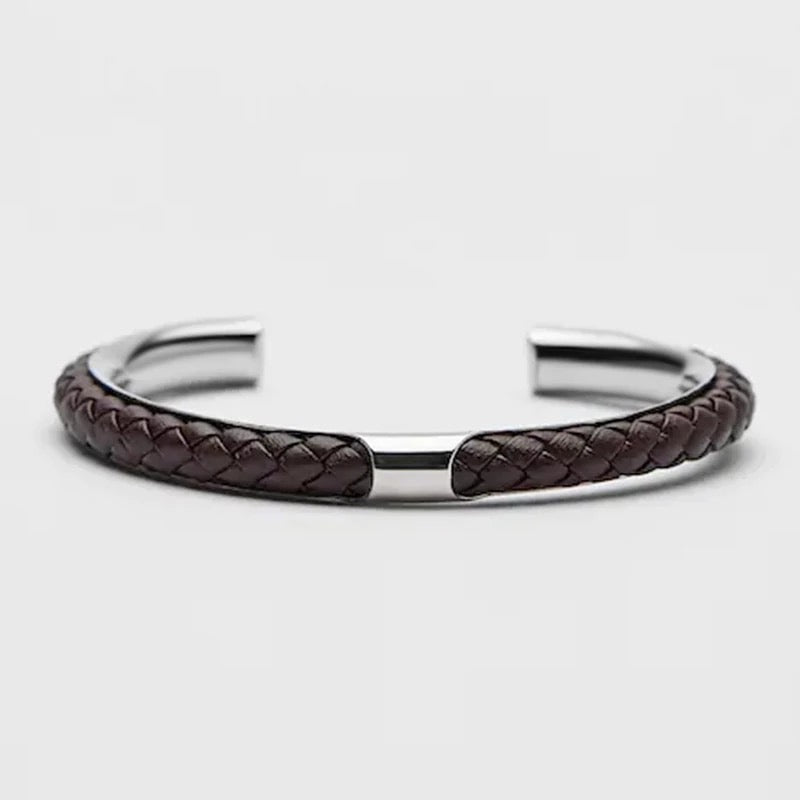 Bracelet Homme « Leather King » Marron | Bijoux d'exception | Paris