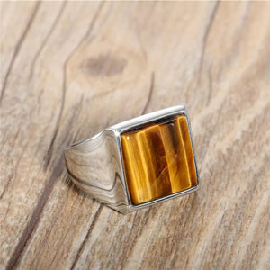 Bague homme " Tiger Eye " Couleur Argent | Bijoux d'exception | Paris