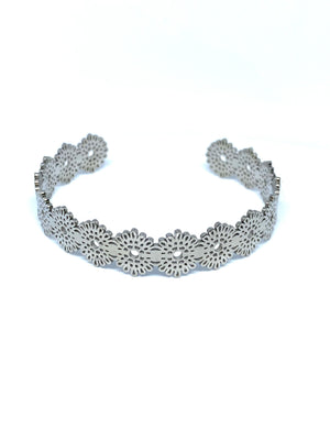 Bracelet Femme " Little Flower " Couleur Argent | Bijoux d'exception | Paris