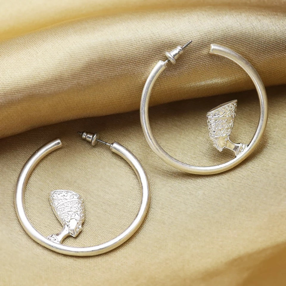 Boucles d’oreilles « Queen Nefertiti  » Argent  | Bijoux d'exception | Paris