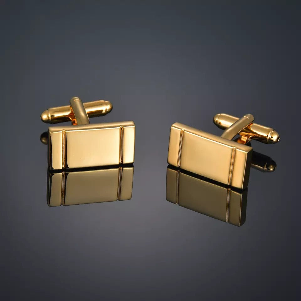 Boutons de manchette Homme "King Slim" Or | Bijoux d'exception | Paris