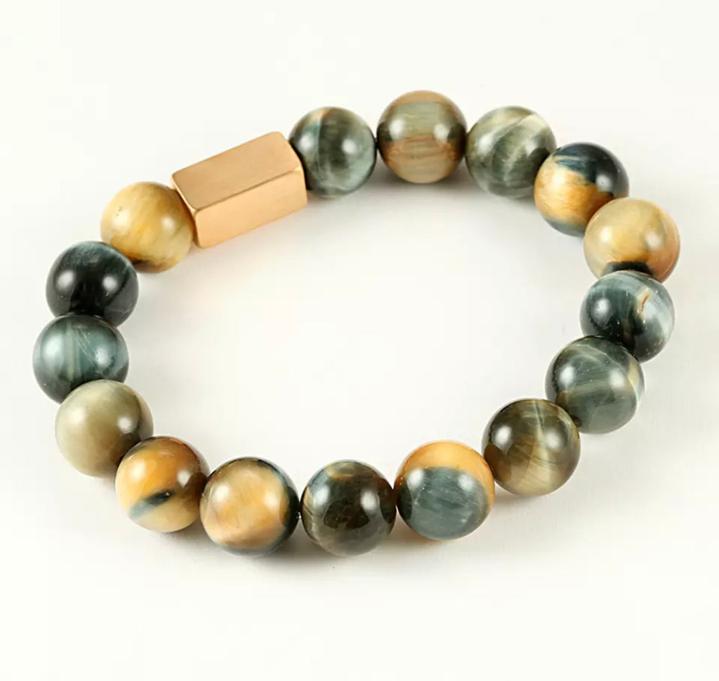 Bracelet Homme « Green Tiger Eye » | Bijoux d'exception | Paris