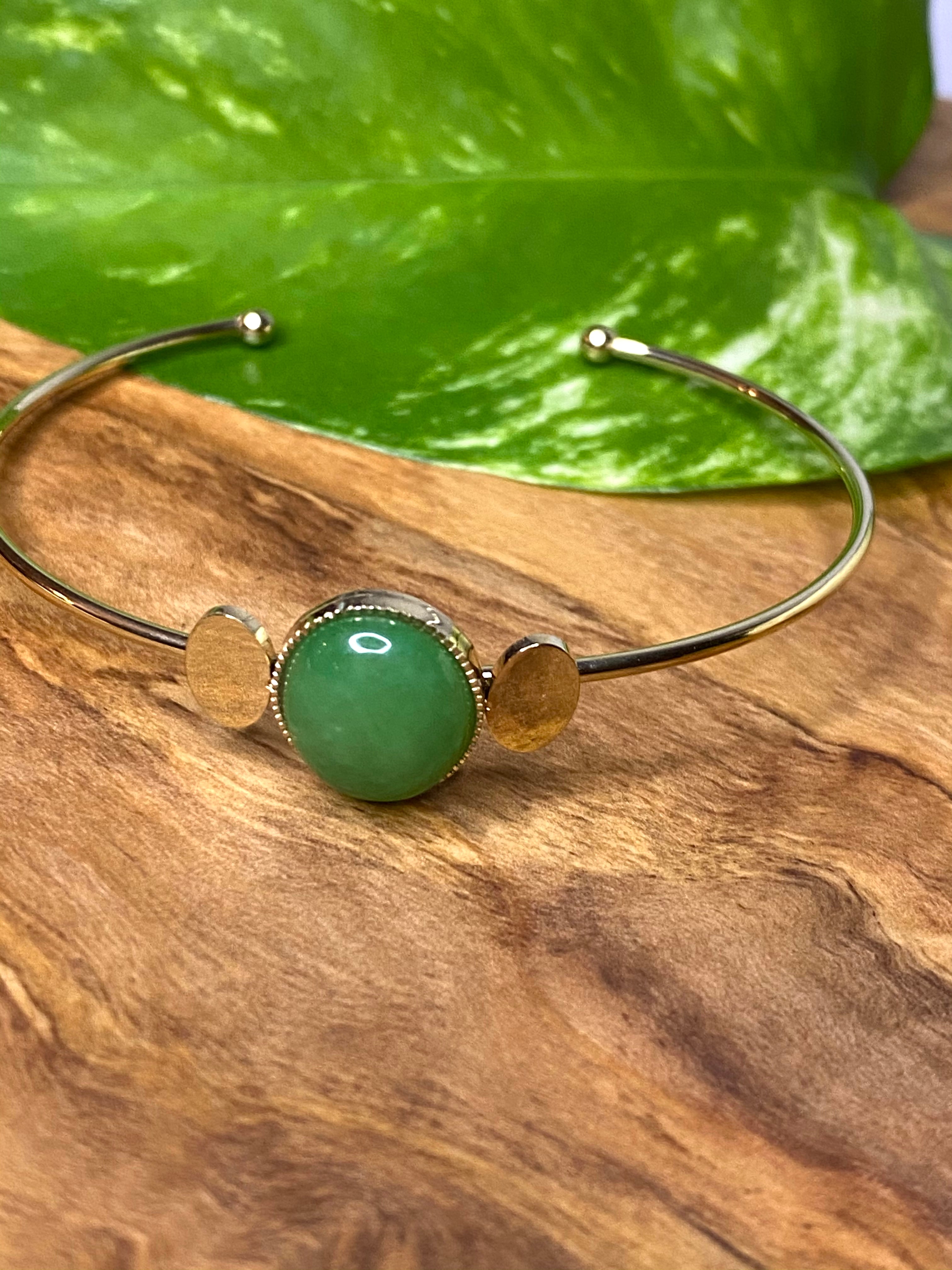 Bracelet Femme " Green Queen " Couleur Or | Bijoux d'exception | Paris