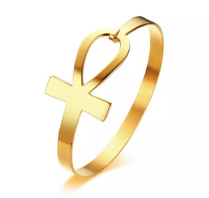 Bracelet Femme " Queen Ankh " Couleur Or | Bijoux d'exception | Paris