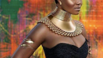 Bracelet de bras "Feuilles d'Afrik" | Bijoux d'exception | Paris