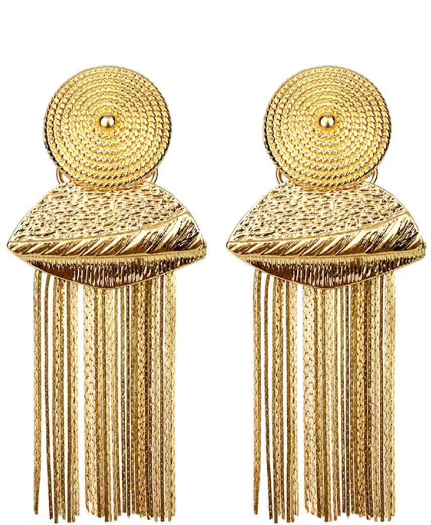 Boucles d’oreilles « Queen WaterFalls » Couleur Or | Bijoux d'exception | Paris