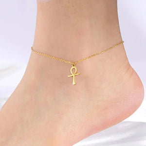 Bijou de pied « Queen Ankh » couleur argent | Bijoux d'exception | Paris